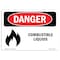 Signmission OSHA Sign, 10" Height, 14" Width, Rigid Plastic, Combustible Liquids, Landscape, 1014-L-1072 OS-DS-P-1014-L-1072 - alternate 1